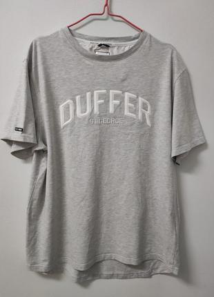 Футболка мужская базовая серая duffer, размер xl