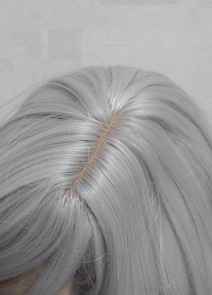 Парик боб каре синтетический искусственный серый косплей возможен обмен рассмотренную