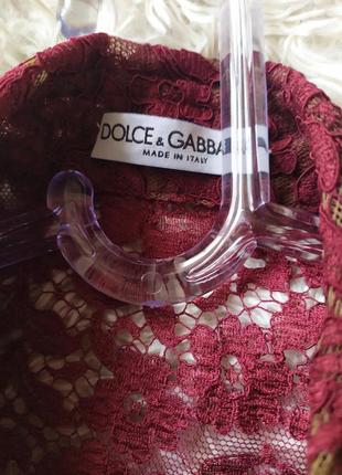 Dolce gabbana мереживна блуза з комірцем4 фото