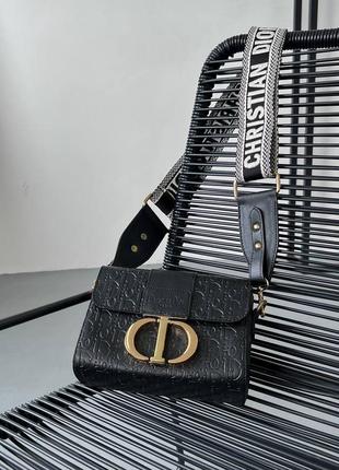 Женская сумка cristian dior montaigne black leather1 фото