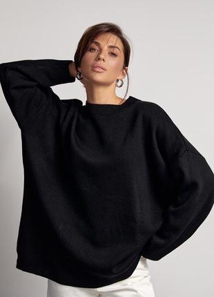 Женский однотонный джемпер oversize кроя