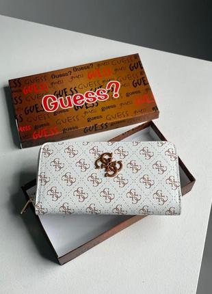 Женский кошелек guess wallet white/bronze