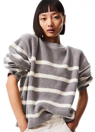 Свитер женский h&m, цвет серый😍 кофта