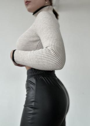 Стильний укорочений гольфик в рубчик!!! 3