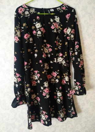 Платье в цветочек h&m, плаття в квітковий принт, лёгкое платье