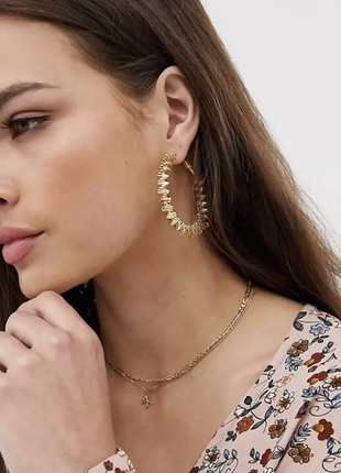 Серьги asos золотые кольца