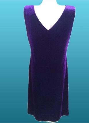 Нарядное фиолетовое бархатное платье с драпировкой dorothy perkins/женское вечернее платье2 фото