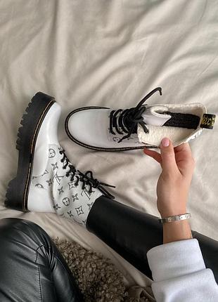 Черевики dr.martDr Martens na zimę Wiśniowe7 фото