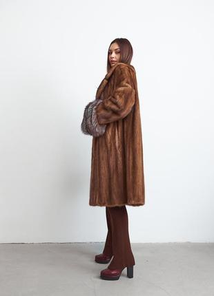 Норковая шуба стильная классика в шикарном мехе финский аукцион safa furs италия3 фото