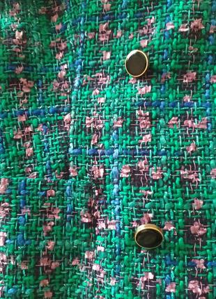 Плаття-блейзер твiд морської хвилі, xs/347 фото