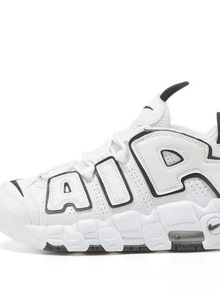 Модні шкіряні кросівки nike air more uptempo (36-41)8 фото