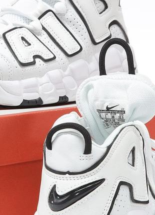 Модні шкіряні кросівки nike air more uptempo (36-41)5 фото