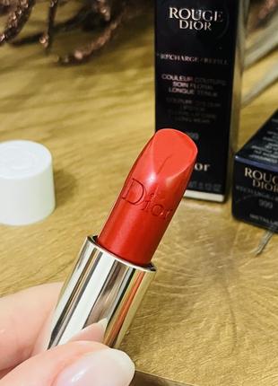 Оригінал dior rouge dior metallic помада для губ рефіл 9996 фото