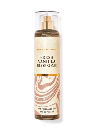 Парфюмированный спрей для тела bath and body works fresh vanilla blossoms