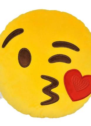 Декоративна подушка-емоджі "kiss" пд-0318, 28 см
