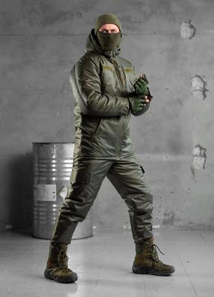 Зимовий водонепроникний тактичний костюм олива мультикам3 фото