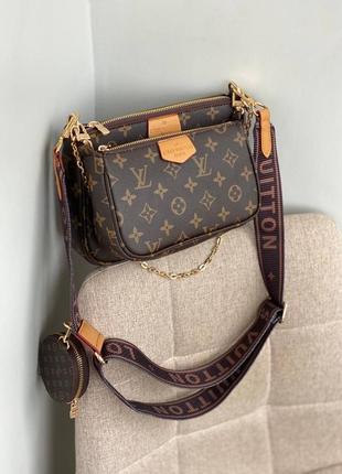 Жіноча сумка , жіноча сумочка луї вітон , louis vuitton multi brown