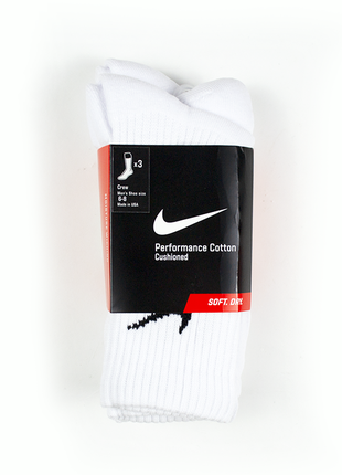 Шкарпетки nike performance cotton cushioned crew sx4700-101