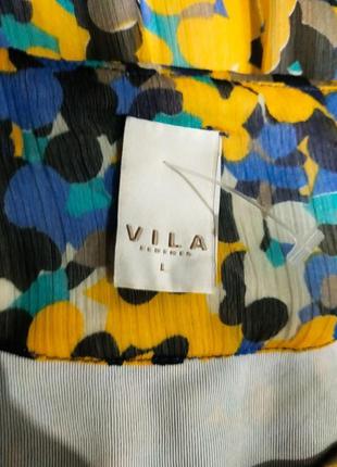 Легка літня яскрава шифонова сукня відомого бренду з данії vila,вир-во індія5 фото