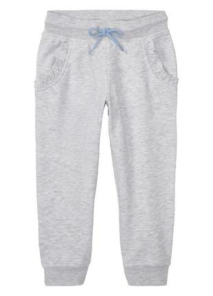 Спортивні штани двунитка для дівчинки lupilu 498017 сірий
