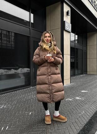 Дутий пуховик в довжині максі  - ідеальне рішення на холодну пору3 фото