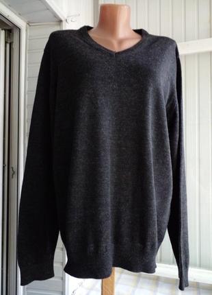 Брендовый шерстяной свитер джемпер большого размера батал2 фото