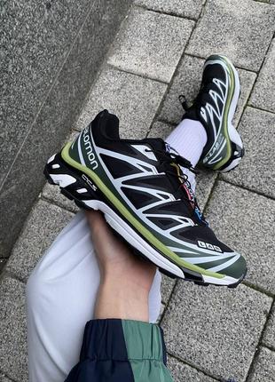 Кроссовки salomon s/lab xt-6 black/white/green8 фото