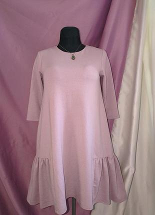 Сукня, туніка матеріал стрейч, пудра, перламутр