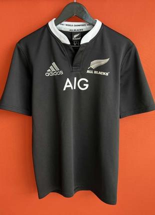 Adidas all blacks оригинал мужская спортивная футболка регбийка размер s б у