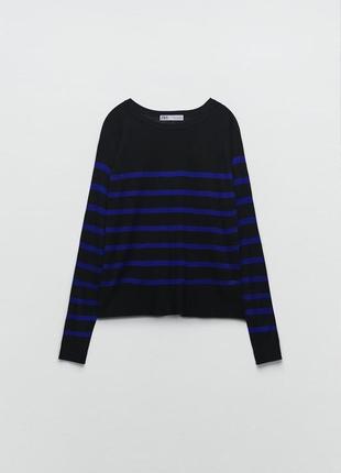 Светр, тонкий светр, тонкий джемпер, кофта в смужку, свитер полосатый zara3 фото