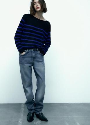 Светр, тонкий светр, тонкий джемпер, кофта в смужку, свитер полосатый zara