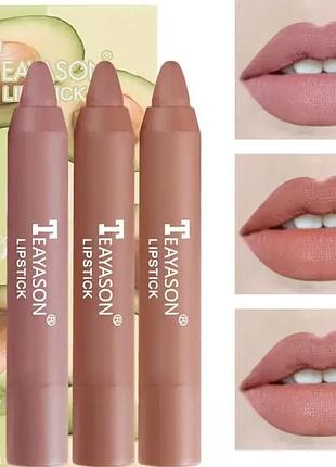 Губна помада-олівець teayason lipstick матова в різних кольорах / не пересушує губи