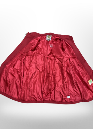 Демисезонное пальто для девочки quadrifoglio 116-152 см красное3 фото