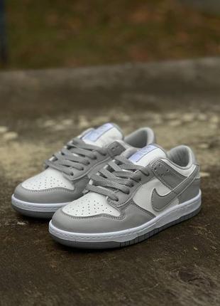 Чоловіче взуття nike dunk white/grey sk8 y2k opium drill данкі