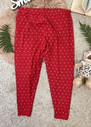 Домашний пижамный комплект в новогодний принт No1006 фото