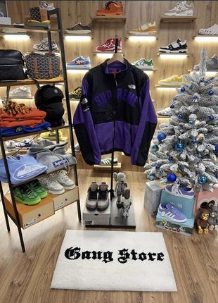 Куртка флисовая supreme x The north face map arc logo denali fleece purple