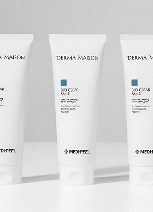 Успокаивающая маска с ингредиентами чайного дерева и ценселлой medipeel derma maison bio clear маска 250 мл