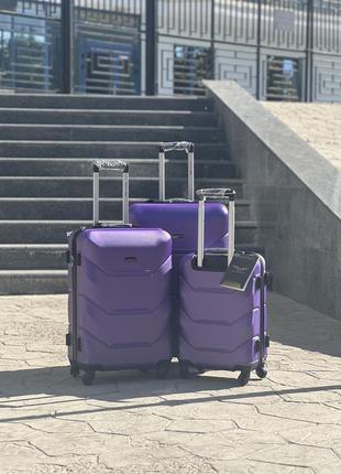 Чемодан модель 147 wings,абс пластик +поликарбонат, большой,средний,маленький, удобная поклажа,чемодан,дорожня сумка4 фото