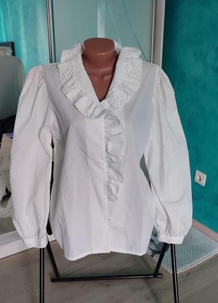 Рубашка, блуза, винтажная с объемными рукавами