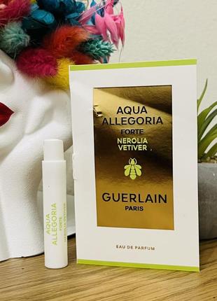 Оригинал пробник парфюмированная вода guerlain aqua allegoria forte nerolia vetivever1 фото