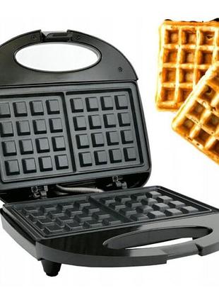 Вафельница domotec ms-7705 электрическая с антипригарным покрытием 1000 вт