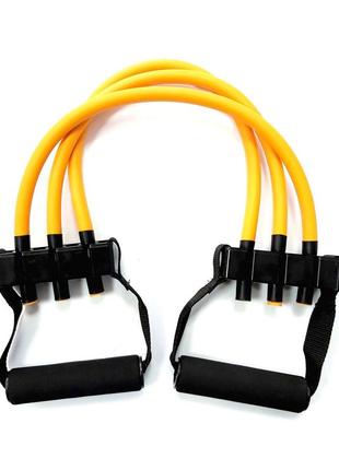 Эспандер плечевой / тренажер для плеч и груди, нагрузка 18,1 кг black/yellow