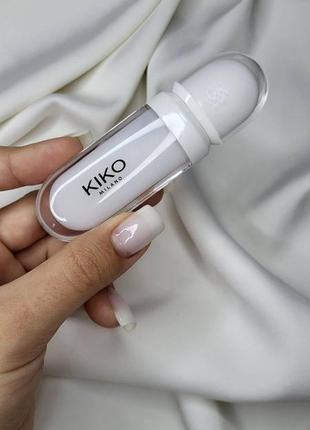 Блеск для губ kiko milano. бальзам для увеличения губ. блеск кико 02 transparente