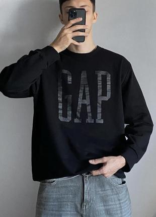 Gap black on black print sweatshirt (свитшот)