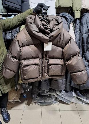 Стильна зимова куртка оверсайз пуховик пуффер