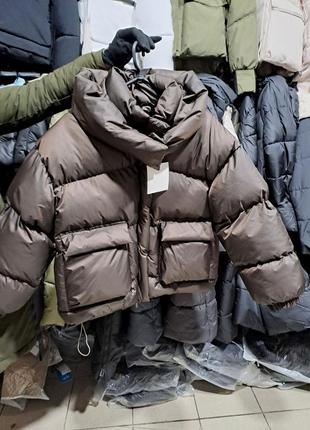 Стильна зимова куртка оверсайз пуховик пуффер