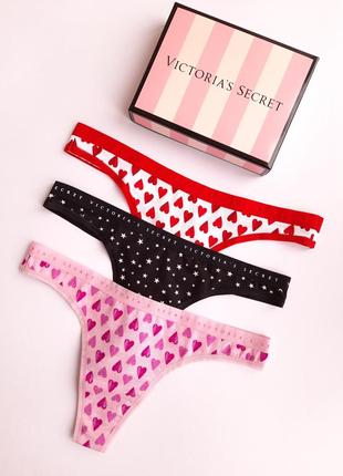 Набор трусиков виктория сикрет victoria's secret оригинал1 фото