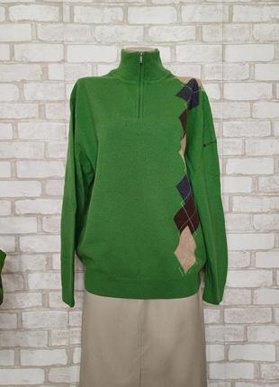 Новий мегашвидкий светр/кофта зі 100% вовни в зеленому кольорі, розмір л-2хл
