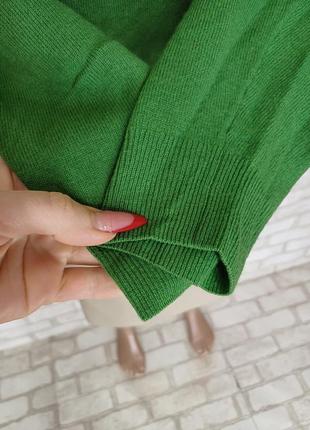 Новый мега теплый свитер/кофта со 100% шерсти в зеленом цвете, размер л-2хл7 фото