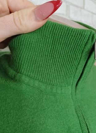 Новый мега теплый свитер/кофта со 100% шерсти в зеленом цвете, размер л-2хл5 фото